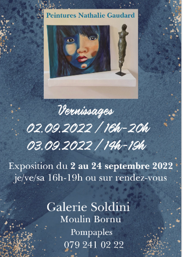 Exposition des peintures de Nathalie Gaudard du 2 au 24 septembre 2022