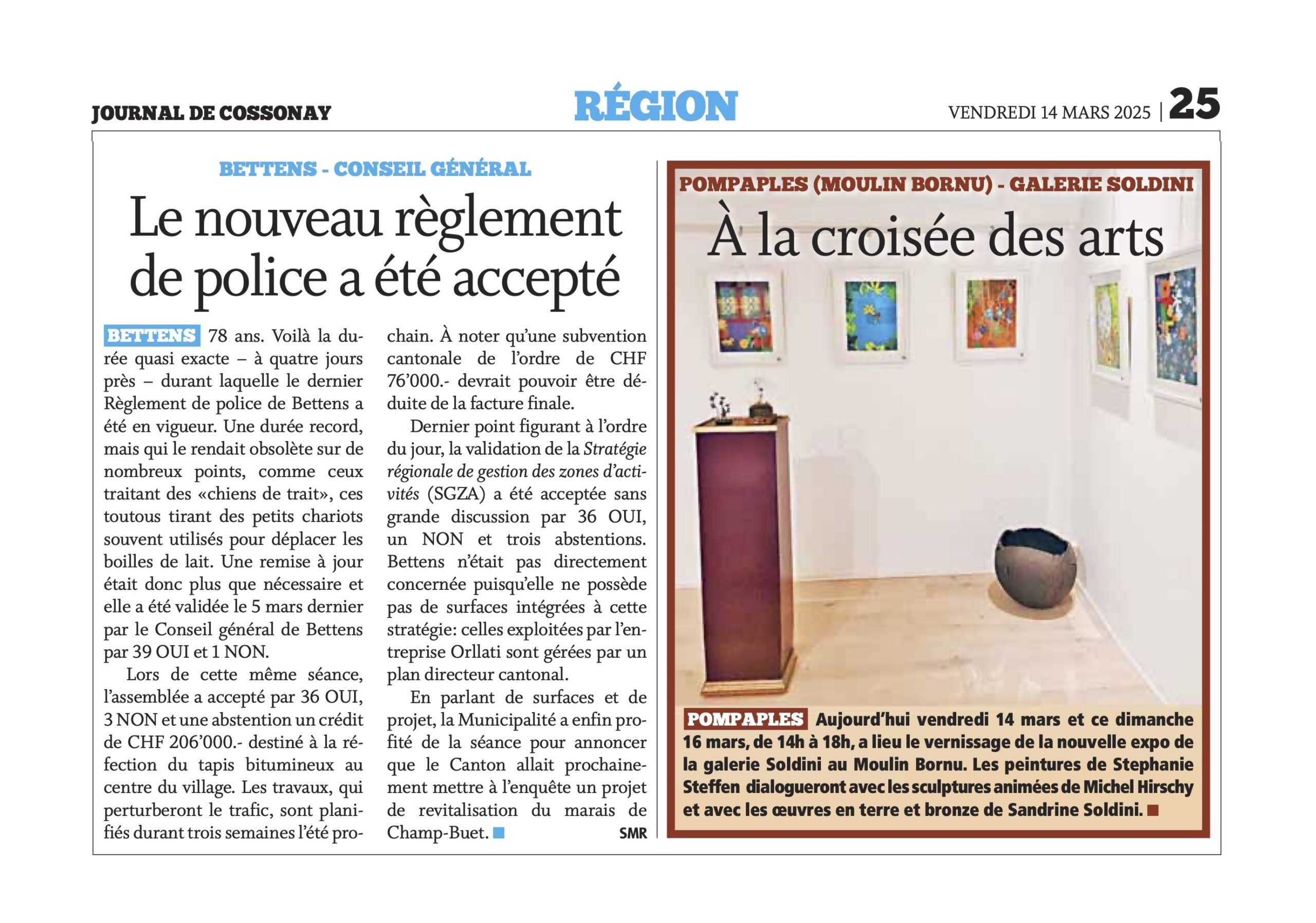 Journal de Cossonay 14 Mars 2025